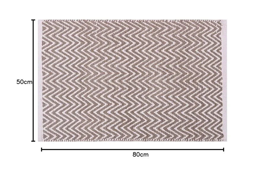 THE HOME TALK Cotton Door Mar | Bath Rug for Spa, Vanity Shower, Kitchen & Living Room | Water Absorbent Linens | Warm & Soft Carpets | 50 x 80 CM | Beige